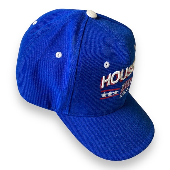 Blue Adult USA Houston Cap Hat - Picture 3 of 5
